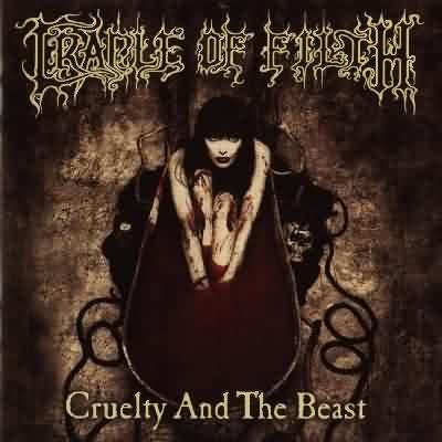 Pochette de "Cruelty and the beast", un album du groupe de black metal "Cradle of filth". Tout le disque est construit sur le mythe de la comtesse Elisabeth Bathory