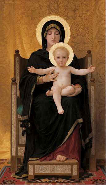 La vierge et l'enfant, par William Adolph Bouguereau (Source : Wikiedia common))