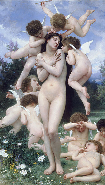 Le printemps, William Adolphe Bouguereau 'Source : Wikimedia Commons)