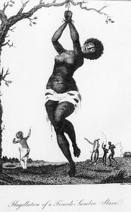 "Flagellation of a Female Samboe Slave", 1796 William Blake. (Source : Wikimedia Commons)