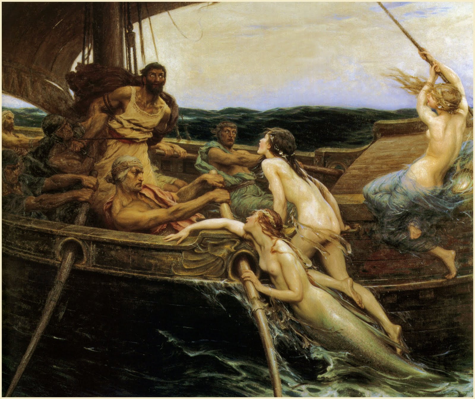 Ulysse et les sirènes, 1909 par Herbert Draper [Public domain], via Wikimedia Commons